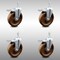 Service Caster 5 Inch SS High Temp Phenolic 3/8 Inch Threaded Stem Caster Set Total Lock Brake SCC-SSTSTTL20S514-PHSHT-381615-4 - alternate 1